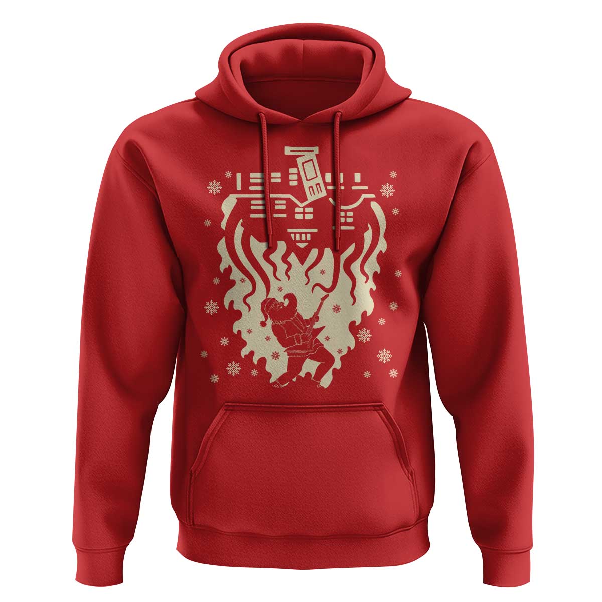 Funny Stranger Christmas Hoodie Heavy Metal Santa Upside Down - Wonder Print Shop