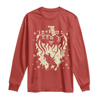 Funny Stranger Christmas Long Sleeve Shirt Heavy Metal Santa Upside Down - Wonder Print Shop