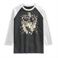 Funny Stranger Christmas Raglan Shirt Heavy Metal Santa Upside Down - Wonder Print Shop
