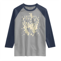 Funny Stranger Christmas Raglan Shirt Heavy Metal Santa Upside Down - Wonder Print Shop