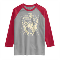 Funny Stranger Christmas Raglan Shirt Heavy Metal Santa Upside Down - Wonder Print Shop