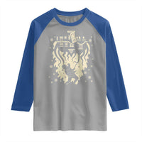 Funny Stranger Christmas Raglan Shirt Heavy Metal Santa Upside Down - Wonder Print Shop