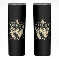 Funny Stranger Christmas Skinny Tumbler Heavy Metal Santa Upside Down - Wonder Print Shop