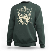 Funny Stranger Christmas Sweatshirt Heavy Metal Santa Upside Down - Wonder Print Shop