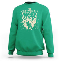 Funny Stranger Christmas Sweatshirt Heavy Metal Santa Upside Down - Wonder Print Shop