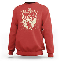 Funny Stranger Christmas Sweatshirt Heavy Metal Santa Upside Down - Wonder Print Shop