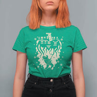 Funny Stranger Christmas T Shirt For Women Heavy Metal Santa Upside Down - Wonder Print Shop