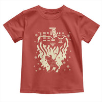 Funny Stranger Christmas Toddler T Shirt Heavy Metal Santa Upside Down - Wonder Print Shop