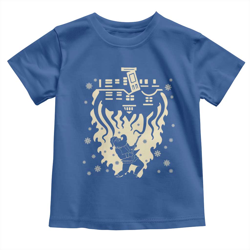 Funny Stranger Christmas Toddler T Shirt Heavy Metal Santa Upside Down - Wonder Print Shop