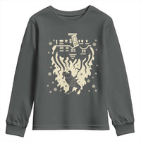 Funny Stranger Christmas Youth Sweatshirt Heavy Metal Santa Upside Down - Wonder Print Shop