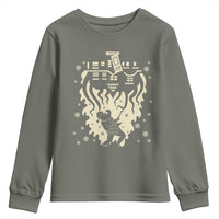 Funny Stranger Christmas Youth Sweatshirt Heavy Metal Santa Upside Down - Wonder Print Shop