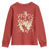 Funny Stranger Christmas Youth Sweatshirt Heavy Metal Santa Upside Down - Wonder Print Shop