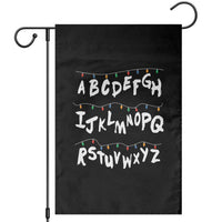 Funny Stranger Christmas Garden Flag Alphabet Xmas Lights - Wonder Print Shop