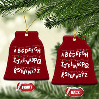 Funny Stranger Christmas Ceramic Ornament Alphabet Xmas Lights - Wonder Print Shop