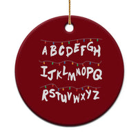 Funny Stranger Christmas Ceramic Ornament Alphabet Xmas Lights - Wonder Print Shop