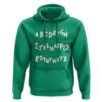 Funny Stranger Christmas Hoodie Alphabet Xmas Lights - Wonder Print Shop