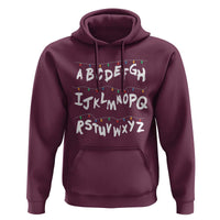 Funny Stranger Christmas Hoodie Alphabet Xmas Lights - Wonder Print Shop