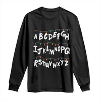 Funny Stranger Christmas Long Sleeve Shirt Alphabet Xmas Lights - Wonder Print Shop