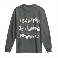 Funny Stranger Christmas Long Sleeve Shirt Alphabet Xmas Lights - Wonder Print Shop
