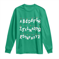 Funny Stranger Christmas Long Sleeve Shirt Alphabet Xmas Lights - Wonder Print Shop