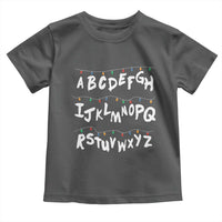 Funny Stranger Christmas Toddler T Shirt Alphabet Xmas Lights - Wonder Print Shop