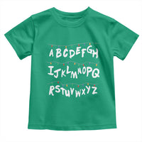 Funny Stranger Christmas Toddler T Shirt Alphabet Xmas Lights - Wonder Print Shop