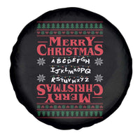 Funny Stranger Xmas Spare Tire Cover Merry Christmas Alphabet Neon Lights Movie - Wonder Print Shop