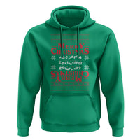 Funny Stranger Xmas Hoodie Merry Christmas Alphabet Neon Lights Movie - Wonder Print Shop