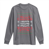 Funny Stranger Xmas Long Sleeve Shirt Merry Christmas Alphabet Neon Lights Movie - Wonder Print Shop
