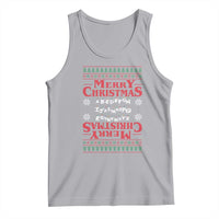Funny Stranger Xmas Tank Top Merry Christmas Alphabet Neon Lights Movie - Wonder Print Shop