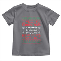 Funny Stranger Xmas Toddler T Shirt Merry Christmas Alphabet Neon Lights Movie - Wonder Print Shop