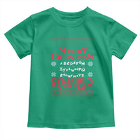 Funny Stranger Xmas Toddler T Shirt Merry Christmas Alphabet Neon Lights Movie - Wonder Print Shop