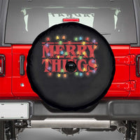 Funny Stranger Christmas Spare Tire Cover Merry Things Xmas Movie Neon Lights - Wonder Print Shop