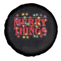Funny Stranger Christmas Spare Tire Cover Merry Things Xmas Movie Neon Lights - Wonder Print Shop