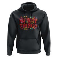 Funny Stranger Christmas Hoodie Merry Things Xmas Movie Neon Lights - Wonder Print Shop