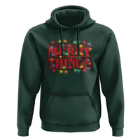 Funny Stranger Christmas Hoodie Merry Things Xmas Movie Neon Lights - Wonder Print Shop