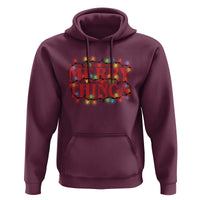 Funny Stranger Christmas Hoodie Merry Things Xmas Movie Neon Lights - Wonder Print Shop