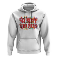 Funny Stranger Christmas Hoodie Merry Things Xmas Movie Neon Lights - Wonder Print Shop
