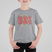 Funny Stranger Christmas T Shirt For Kid Merry Things Xmas Movie Neon Lights - Wonder Print Shop