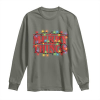 Funny Stranger Christmas Long Sleeve Shirt Merry Things Xmas Movie Neon Lights - Wonder Print Shop
