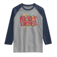 Funny Stranger Christmas Raglan Shirt Merry Things Xmas Movie Neon Lights - Wonder Print Shop