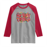 Funny Stranger Christmas Raglan Shirt Merry Things Xmas Movie Neon Lights - Wonder Print Shop