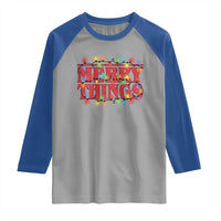 Funny Stranger Christmas Raglan Shirt Merry Things Xmas Movie Neon Lights - Wonder Print Shop
