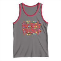 Funny Stranger Christmas Tank Top Merry Things Xmas Movie Neon Lights - Wonder Print Shop