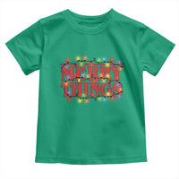 Funny Stranger Christmas Toddler T Shirt Merry Things Xmas Movie Neon Lights - Wonder Print Shop