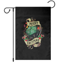 Funny Christmas Tabletop RPG Garden Flag Merry Critmas D20 RPG Gamer Gaming - Wonder Print Shop