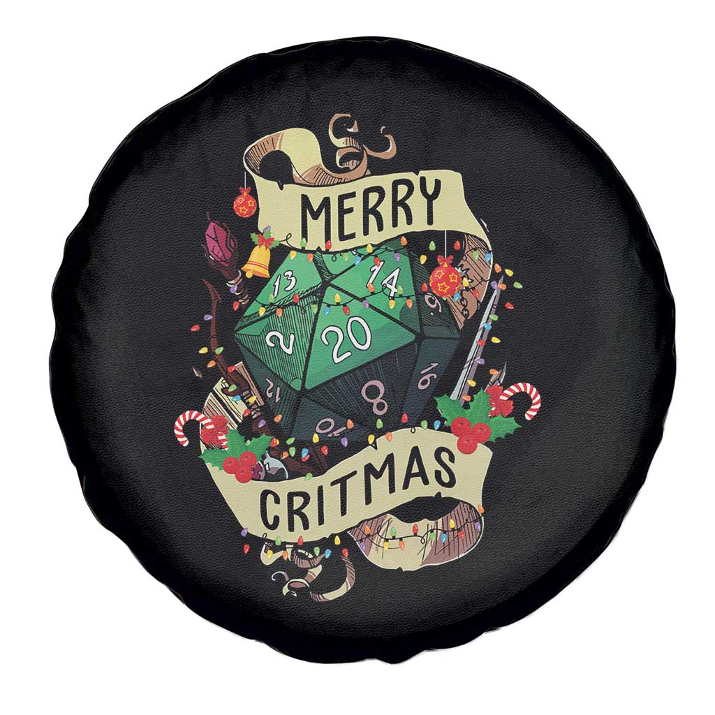 Funny Christmas Tabletop RPG Spare Tire Cover Merry Critmas D20 RPG Gamer Gaming - Wonder Print Shop