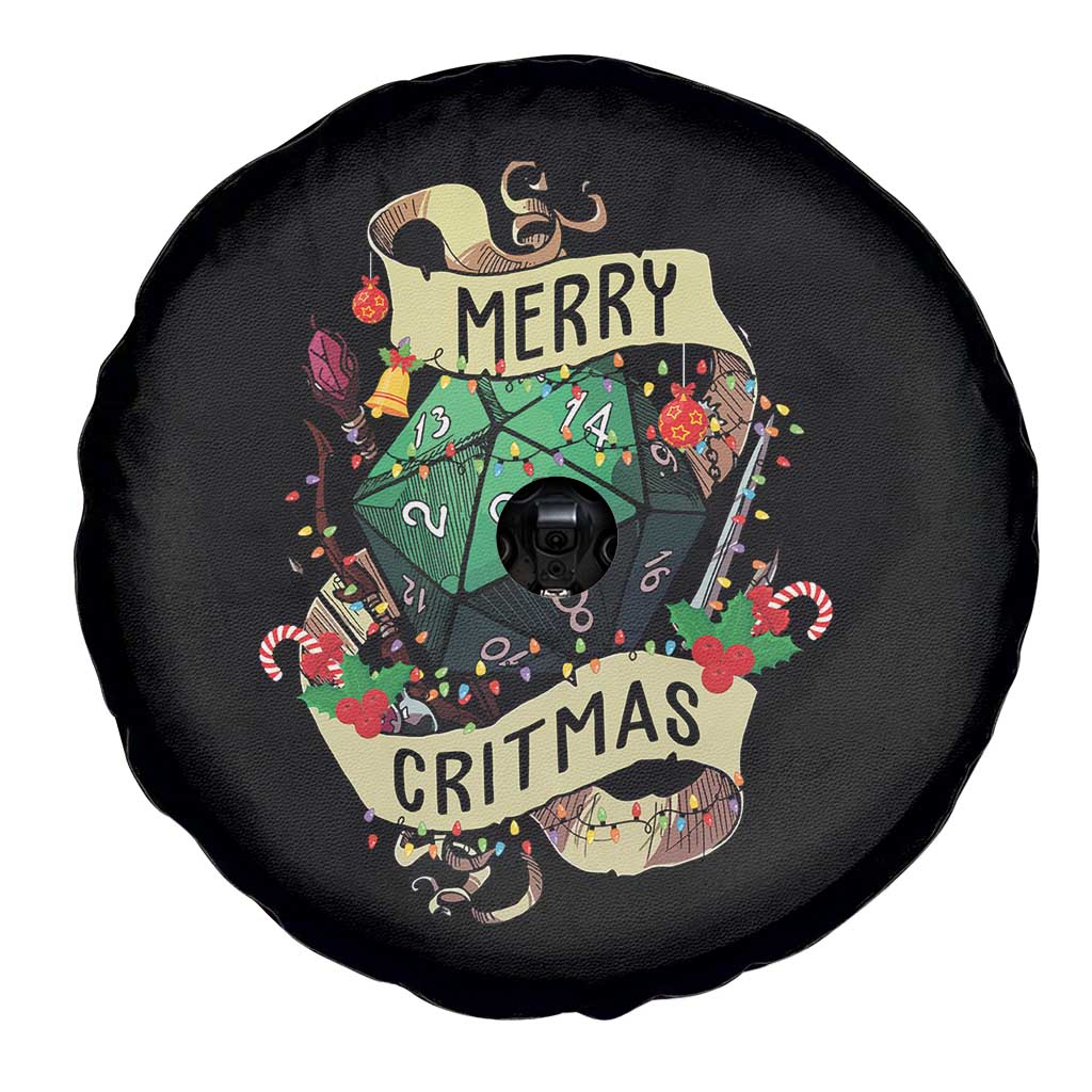 Funny Christmas Tabletop RPG Spare Tire Cover Merry Critmas D20 RPG Gamer Gaming - Wonder Print Shop