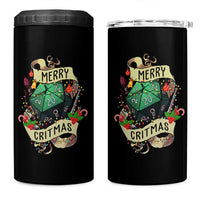 Funny Christmas Tabletop RPG 4 in 1 Can Cooler Tumbler Merry Critmas D20 RPG Gamer Gaming - Wonder Print Shop