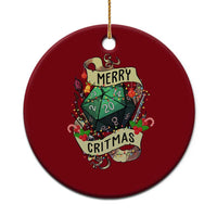 Funny Christmas Tabletop RPG Ceramic Ornament Merry Critmas D20 RPG Gamer Gaming - Wonder Print Shop